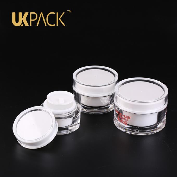 Pot de empaquetage de luxe personnel de crème de visage du lot d'entretien d'UKPACK PMMA