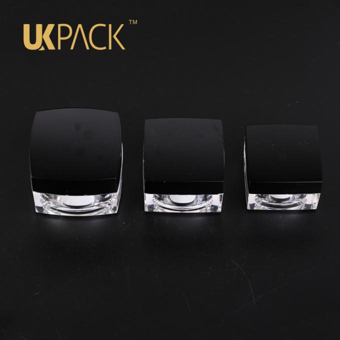 Pot crème cosmétique en plastique de la conception PMMA 15ml 30ml 50ml de double-mur d'UKPACK petit