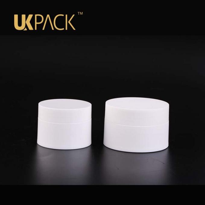 Pot crème acrylique blanc à la mode de vente chaud d'UKPACK pp 15ml/30ml