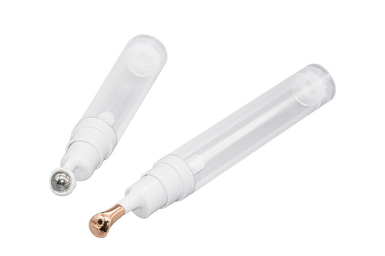 Cream Packaging Airless Pump Bottles  With Roller Ball Massage Vibration Eye 10ml 15ml
