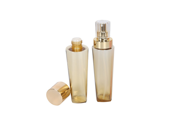 Popularity Gold Cosmetic Packaging Set 150/200ml PETG Toner Bottle Lotion Bottle 15/50g Acrylic Cream Jar