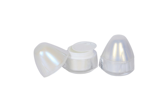 Inverted Triangle Acrylic Lotion Pump Bottle 30 / 50g Cream Jars For Cosmetic Skincare Set