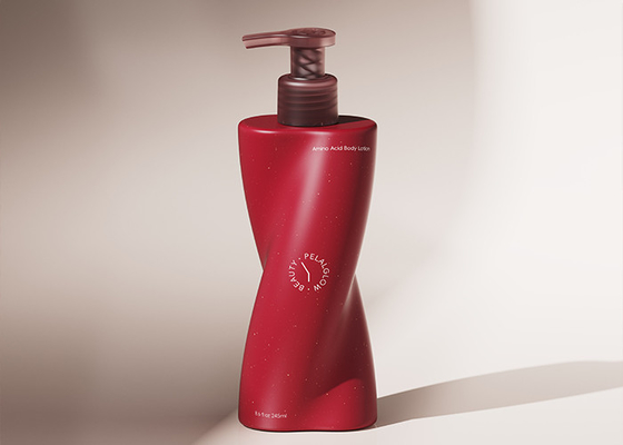 Bouteille de pompe de design incurvée de 250 ml pour le shampooing, le lavage corporel et le savon à main