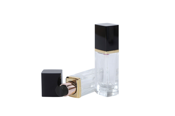 0.5oz Carré vide Fondation en verre clair Bouteille de maquillage imperméable Contenant cosmétique